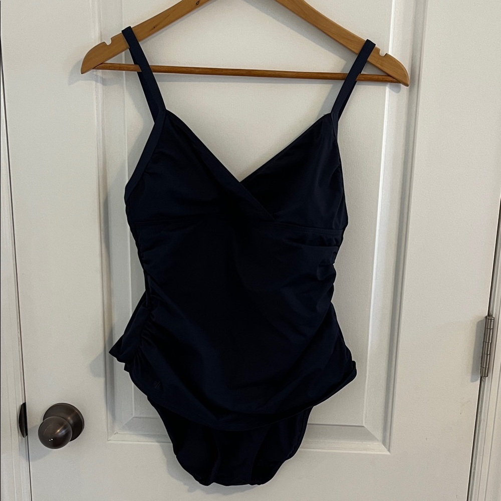 Polo Ralph Lauren Women’s Classic Navy One-Piece Swimsuit Size 10